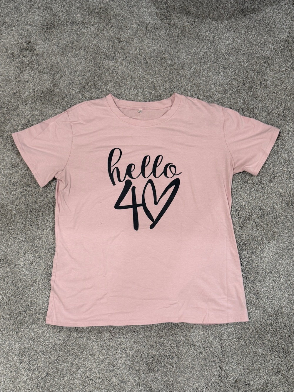 Hello 40 Short Sleeve Graphic Tee - Pink